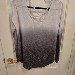 Arizona Jean Company Gray Ombre Long Sleeve Top